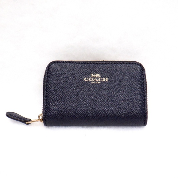 COACH Navy Zip Around Coin Case - Picture 2 of 9